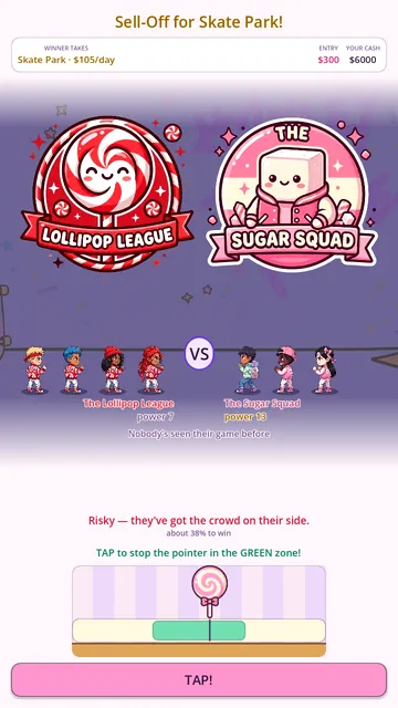 A sell-off against a rival crew