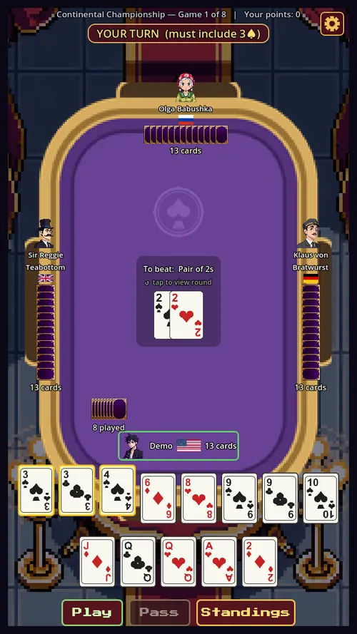 Gameplay — the card table